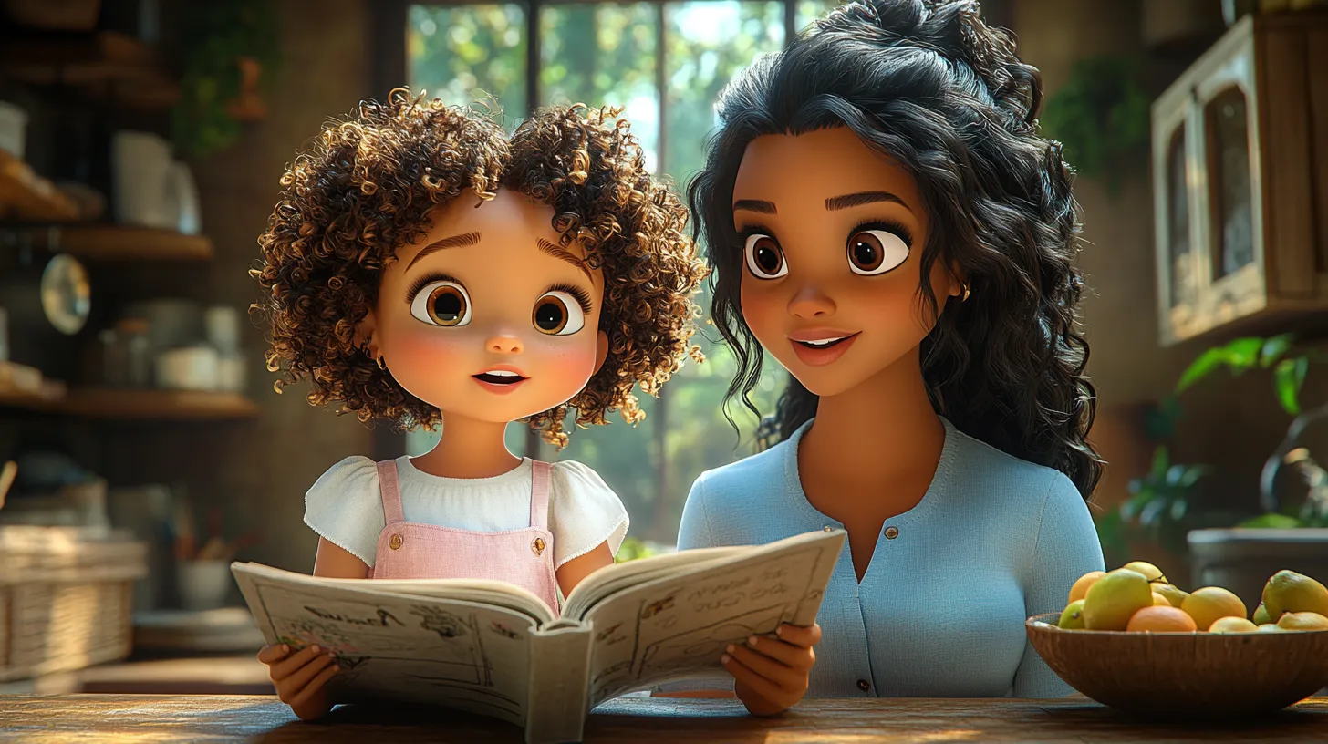 Cartoon illustration of a child confidently asking an adult for help with a puzzle.