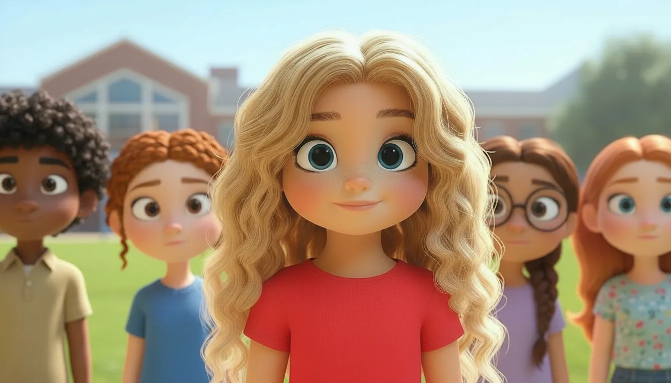 Cartoon illustration of diverse students practicing a safety drill, looking calm and attentive as a teacher guides them.