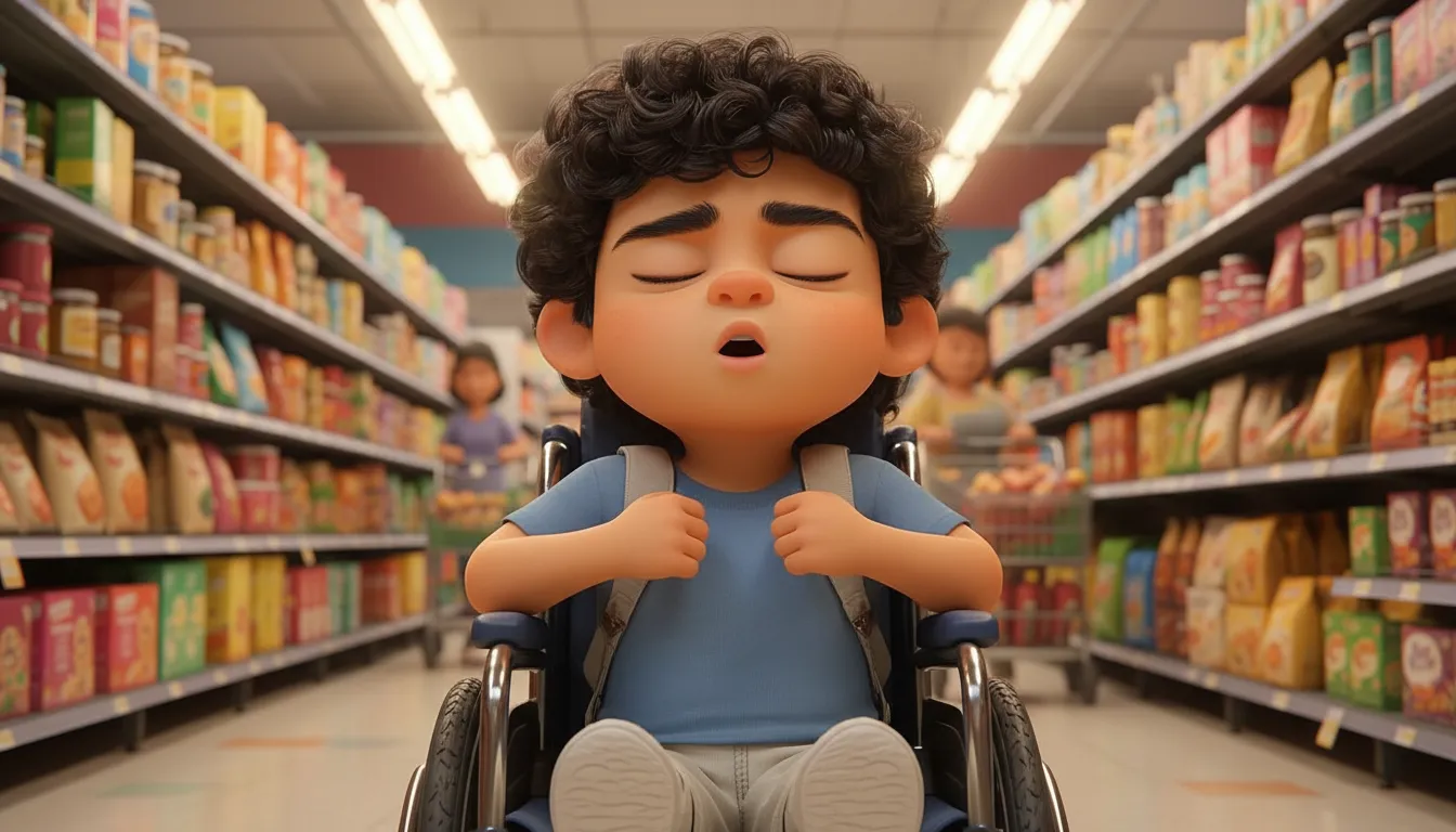 Cartoon child looking disappointed, with a thought bubble showing the word 'no' and a strategy to stay calm.