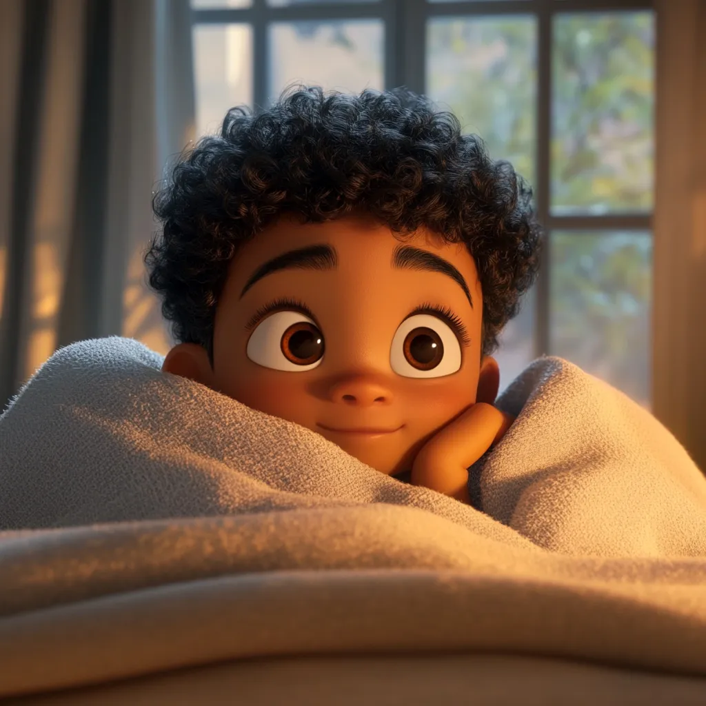 Cartoon image of a young boy, Matt, looking thoughtful next to a simple visual routine board.