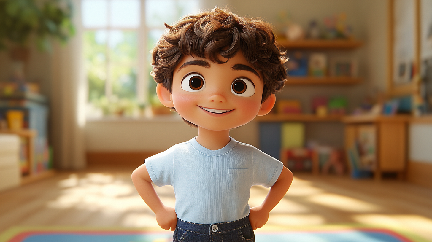 A colorful illustration of a child smoothly moving from one activity to another, with visual cues.